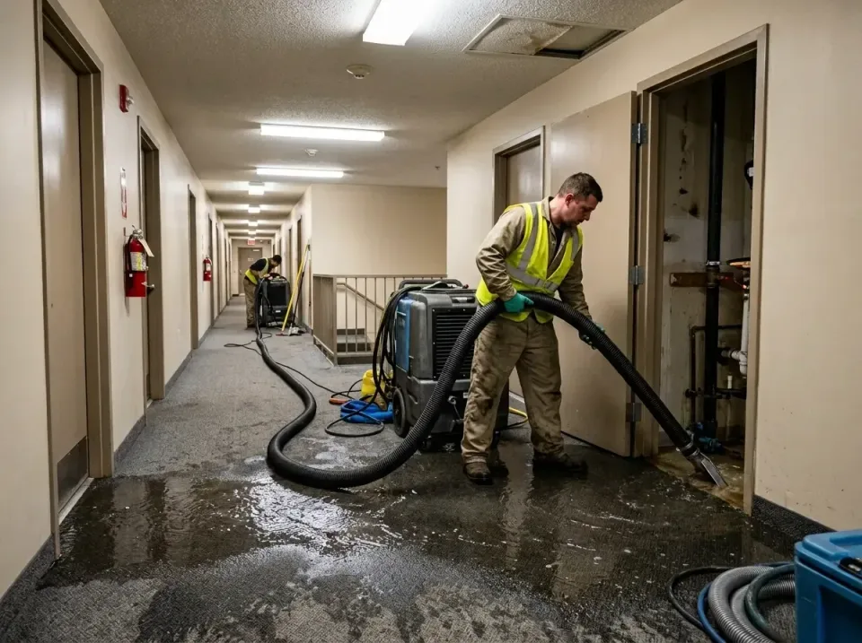 multi-unit-apartment-hallway-f-005 — frequently asked questions, Emergency Burst Pipe Water Extraction & Removal in Bluff Ci…